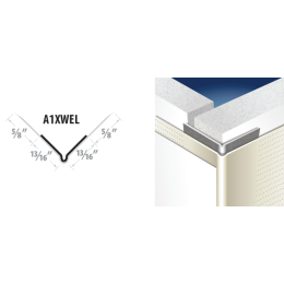 A1XW EL Tape-On Extra Wide Outside Corner